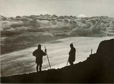 Sunset from the Summit of Fuji by Herbert Ponting
