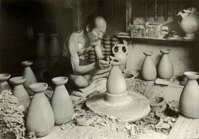 The Potter at His Wheel, 1910 by Herbert Ponting