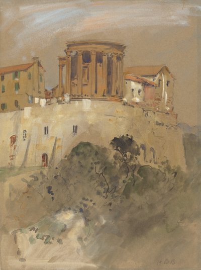 Temple of Vesta at Tivoli by Hercules Brabazon Brabazon