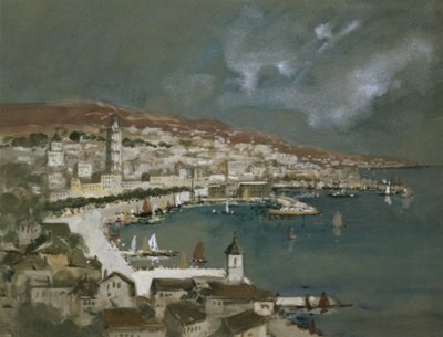 The Harbour of Split, Croatia by Hercules Brabazon Brabazon