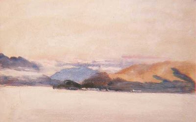 View over Lake Como by Hercules Brabazon Brabazon