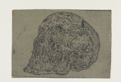A Skull by Hercules Segers
