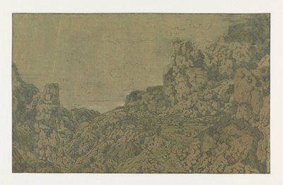 Mountain Landscape with a Plateau by Hercules Segers