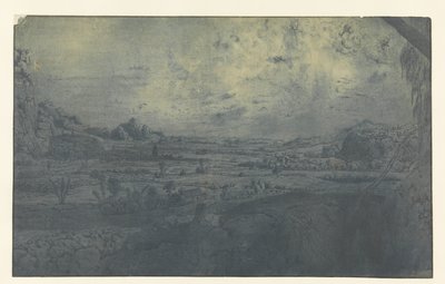 Mountain Valley with Fenced Fields by Hercules Segers