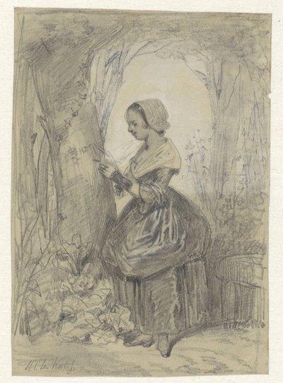 Girl by a Tree by Herman Frederik Carel ten Kate