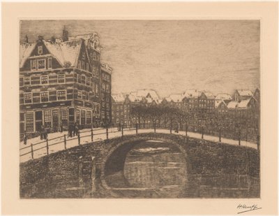 Lekkeresluis in Amsterdam by Herman Heuff (signed by artist)