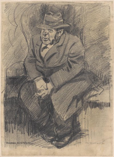 Seated Man in the Compartment by Herman Moerkerk