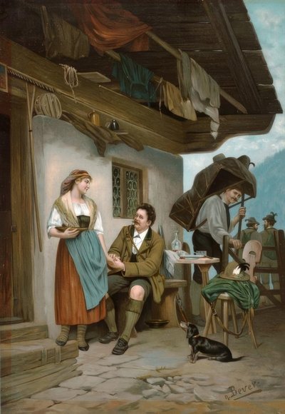 Summer Vacationers on the Alm by Hermann Bever