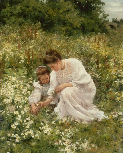 Picking Daisies by Hermann Seeger