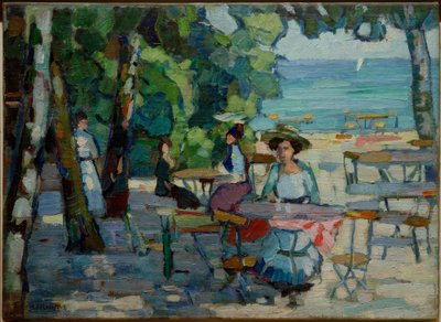 Coffee Garden at Ammersee by Hermann Stenner