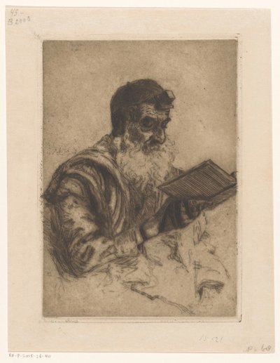Praying Jewish Man by Hermann Struck (signed by artist)