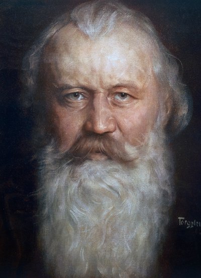 Portrait of Johannes Brahms by Hermann Torggler