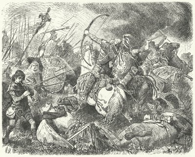 A Hun Army Repulsed on the Battlefield by Hermann Vogel