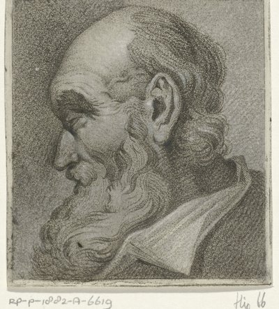 Portrait of an Old Man, in Profile by Hermanus Fock