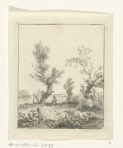 Draftsman Among Willows by Hermanus Fock