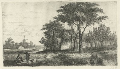 Landscape with a Walker by Hermanus Jan Hendrik van Rijkelijkhuysen