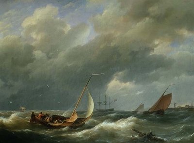 Shipping off a Dutch Port by Hermanus Koekkoek