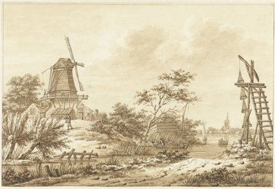 View near Zaltbommel by Hermanus Numan