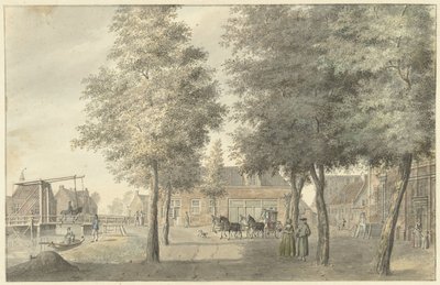 Square in the Village of Zuilen by Hermanus Petrus Schouten