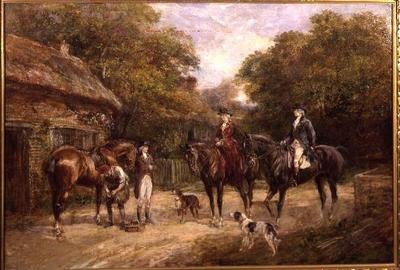 Halt at the Blacksmiths by Heywood Hardy
