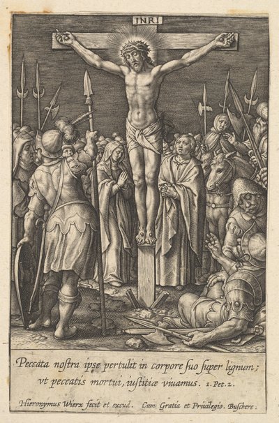 Christ Crucified by Hieronymous Wierix