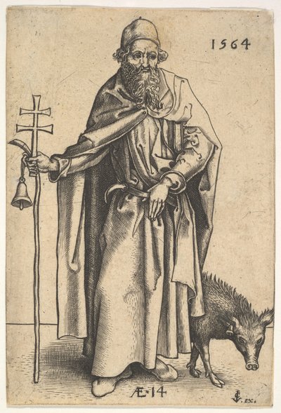 Saint Anthony, 1564 by Hieronymous Wierix