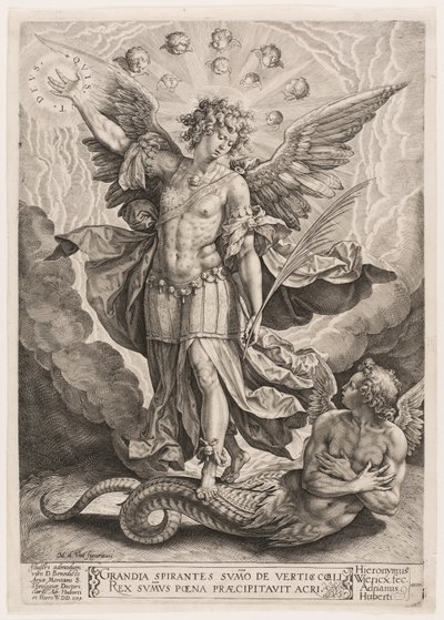 St Michael Triumphing Over the Dragon by Hieronymous Wierix
