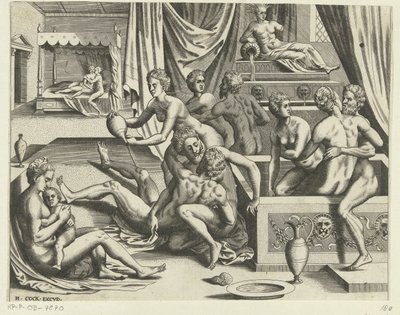 Bathing Men and Women by Hieronymus Cock