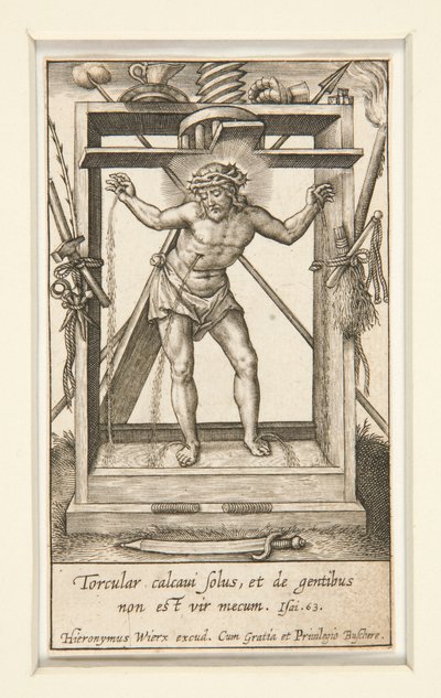 Christ in the Wine Press by Hieronymus Wierix