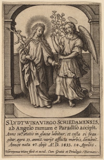 Saint Lydtwina Virgo Schiedamensis by Hieronymus Wierix