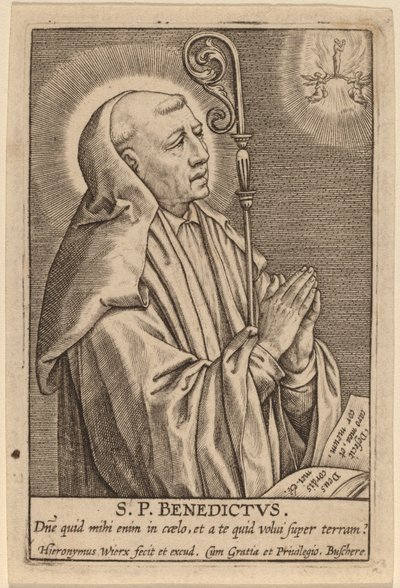 S. P. Benedictus by Hieronymus Wierix