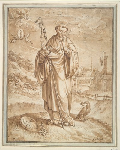 Saint Benedict by Hieronymus Wierix