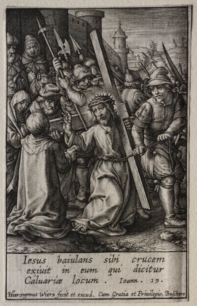The Passion: Christ Carrying the Cross by Hieronymus Wierix