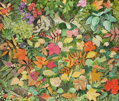 Autumnal Cat by Hilary Jones