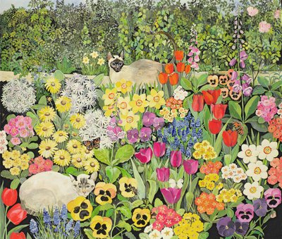 Spring Cats by Hilary Jones