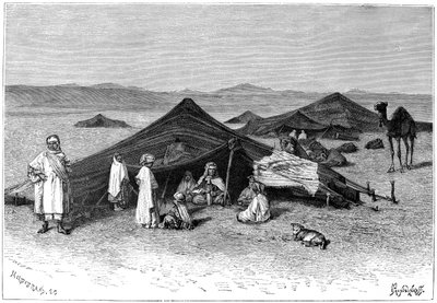 Nomad Encampment, Sahara, c. 1890 by Hildibrand
