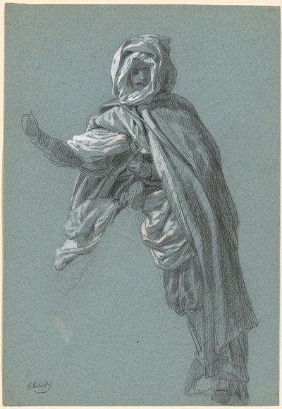 An Arab Rider on Camelback by Hippolyte Lalaisse