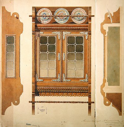 Design for a dresser by Hippolyte Monighetti