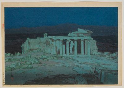 Acropolis - Night, Taisho Era by Hiroshi Yoshida