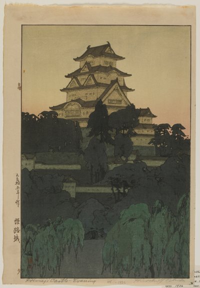 Himeji Castle - Evening, Taisho Era by Hiroshi Yoshida