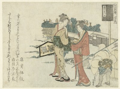 Two Women on a Shrine Visit by Hishikawa Sori