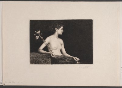 Girl with Lily by Holger Valdemar Rasmussen Magaard