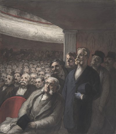 A Theater Audience, 19th century by Honoré Daumier