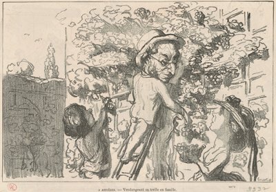 At Asnières by Honoré Daumier