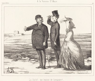 At Varenne Saint-Maur by Honoré Daumier