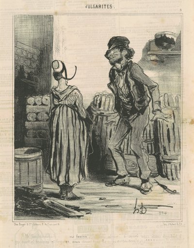 Ah! Damn! ... My Wife ... by Honoré Daumier