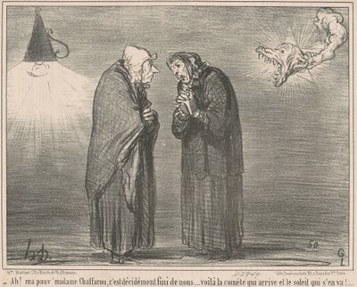 Ah! My Poor Madame Chaffarou... by Honoré Daumier