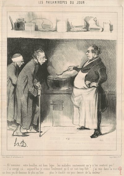 Ah! Sir ... your broth is ... by Honoré Daumier