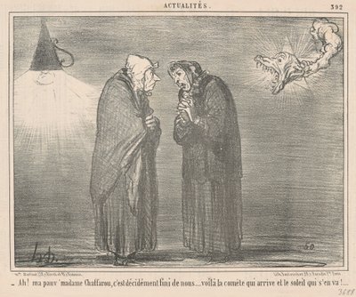 Ah! Poor Madame Chaffarou ... by Honoré Daumier