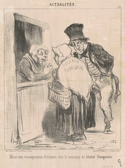 Going to Political Information... by Honoré Daumier